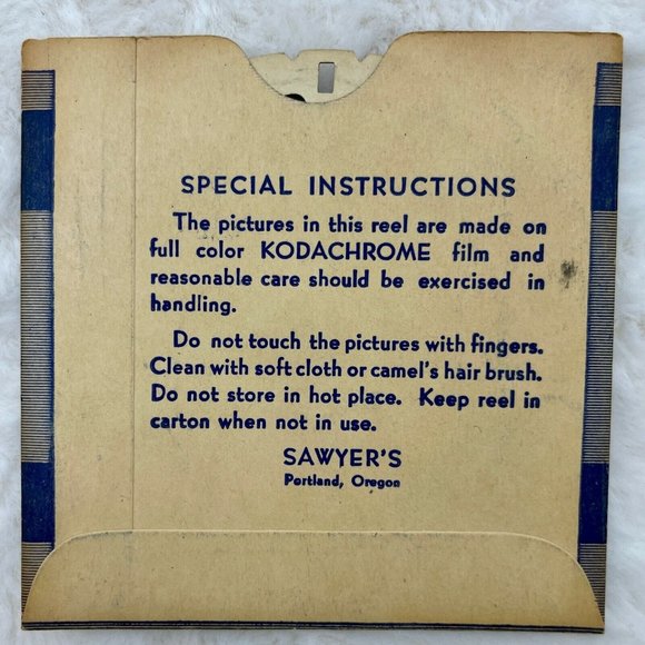 Vintage View-Master Reel 136 Washington DC Government Buildings (Hand Lettered) - Picture 5 of 5